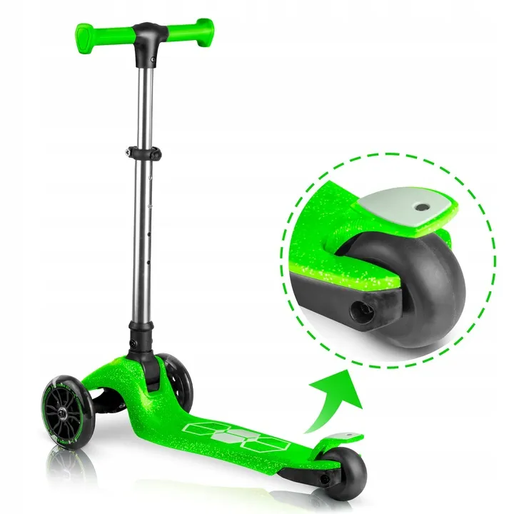Háromkerekű roller, Ricokids Jelly, zöld – 6. kép