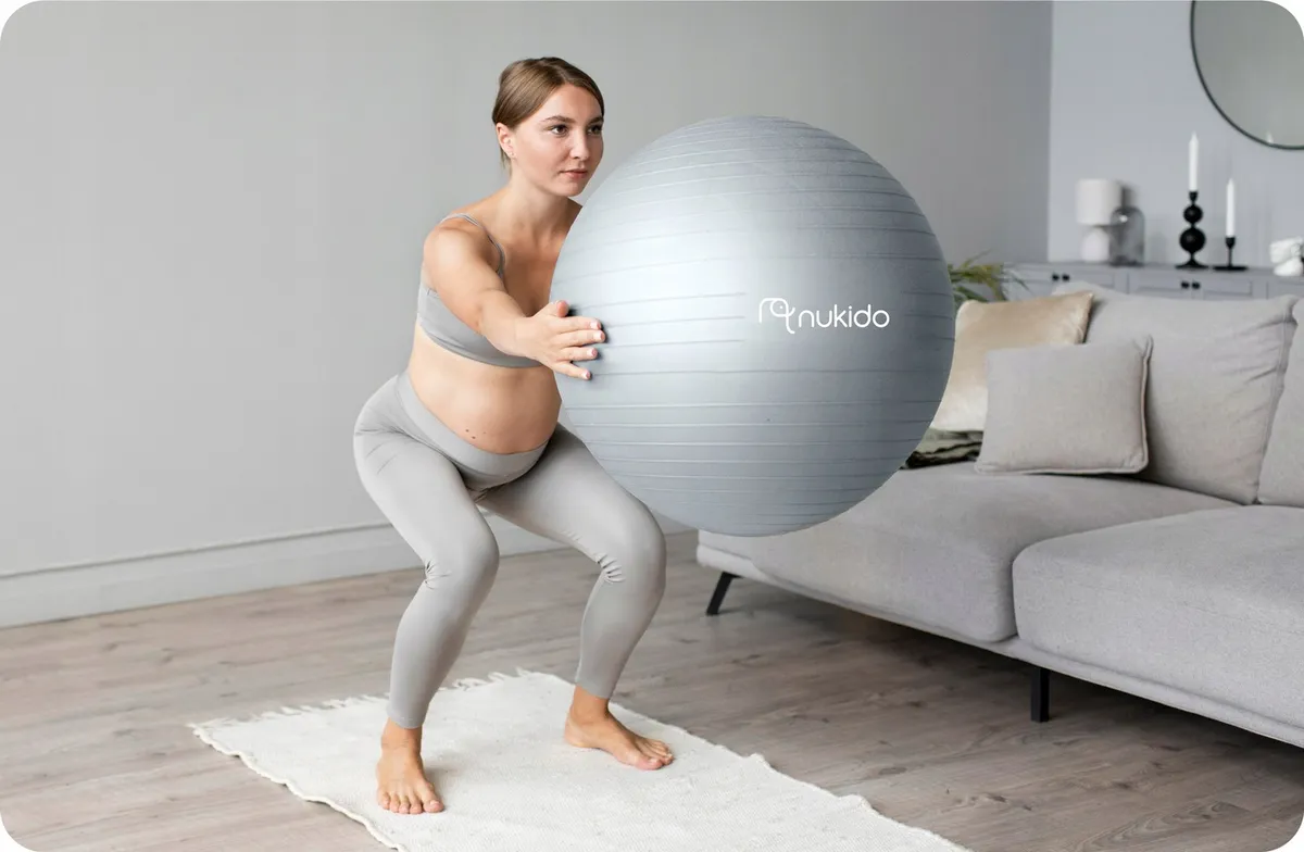 Fitnesz labda, Nukido NS-951, szürke – 6. kép