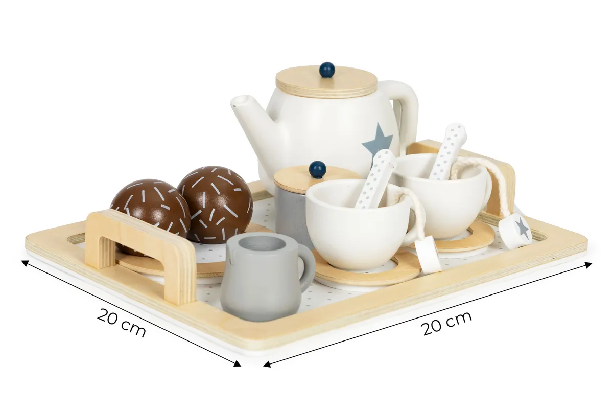 Játék teáskészlet, ECOTOYS W10B318B, 17 db – 4. kép Játék teáskészlet, ECOTOYS W10B318B, 17 db – 4. kép