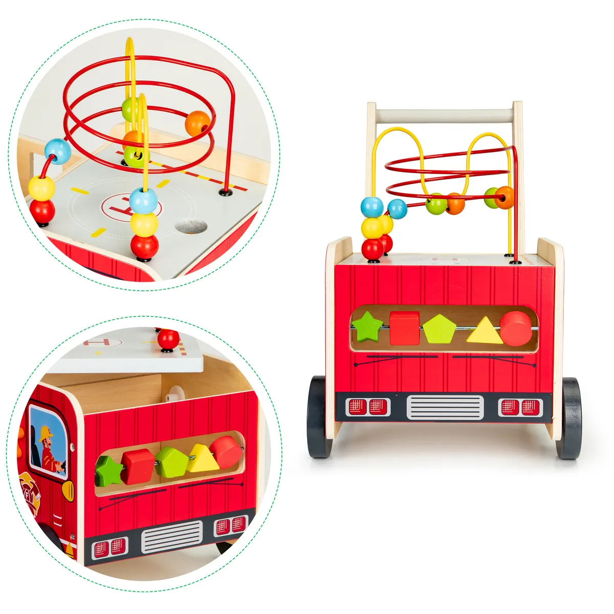 Járássegítő játék, ECOTOYS TL09025, Tűzoltóautó – 6. kép Járássegítő játék, ECOTOYS TL09025, Tűzoltóautó – 6. kép