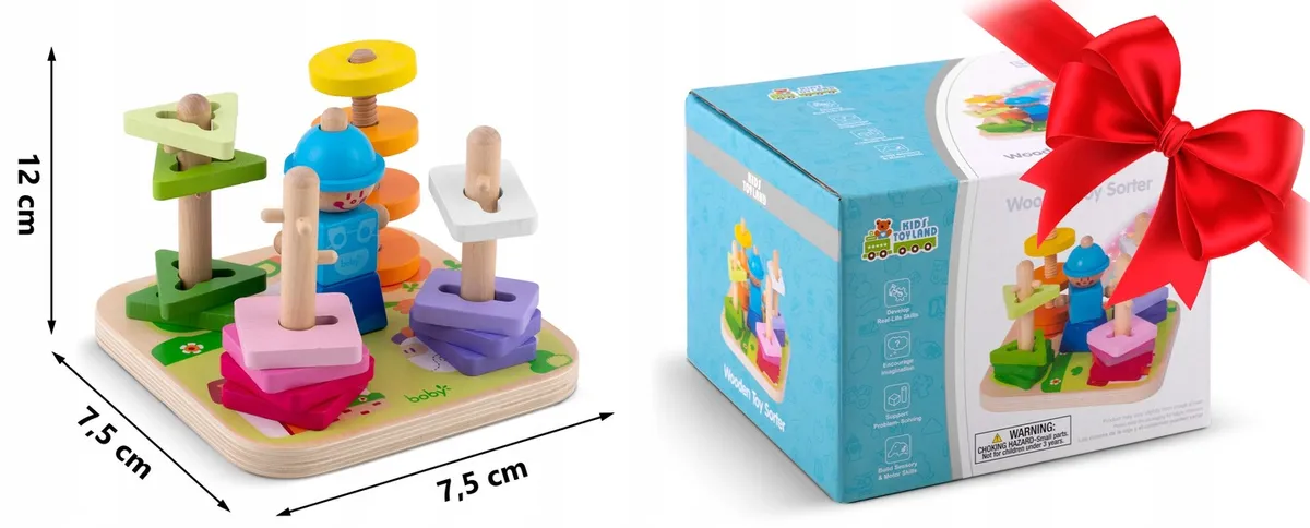 Fa formaválogató, Ricokids RK-866, 16 db – 8. kép Fa formaválogató, Ricokids RK-866, 16 db – 8. kép