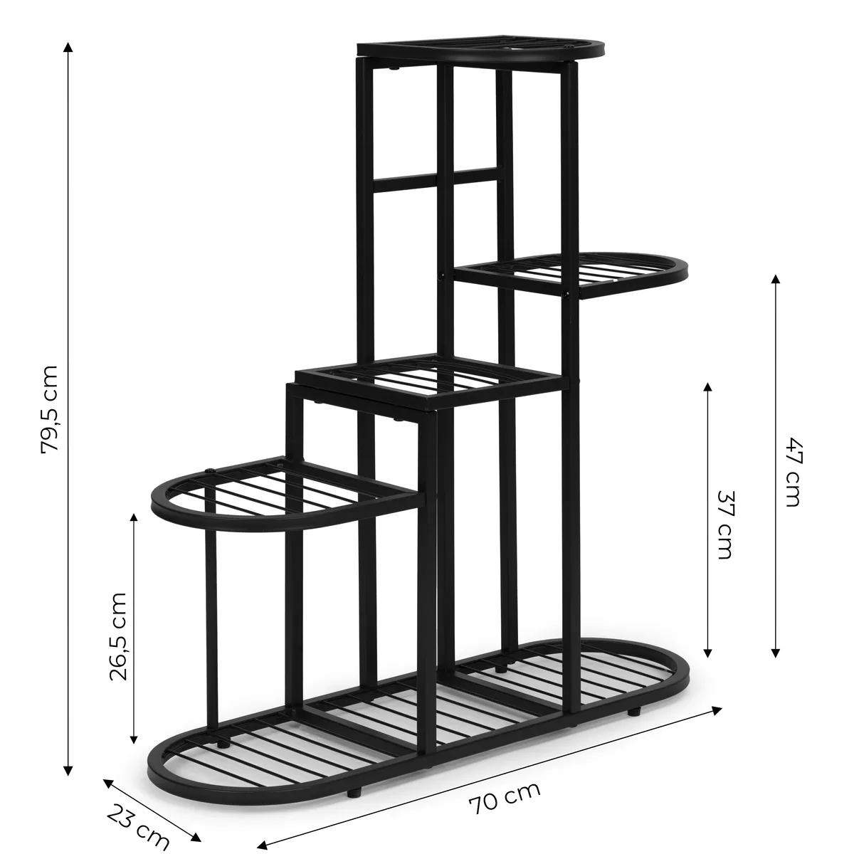 Virágtartó állvány, ModernHome ME-ATS24, fekete – 5. kép Virágtartó állvány, ModernHome ME-ATS24, fekete – 5. kép