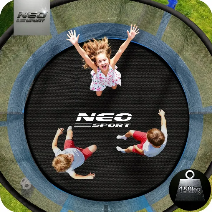 Kerti trambulin, Neo-Sport, fekete/kék – 6. kép