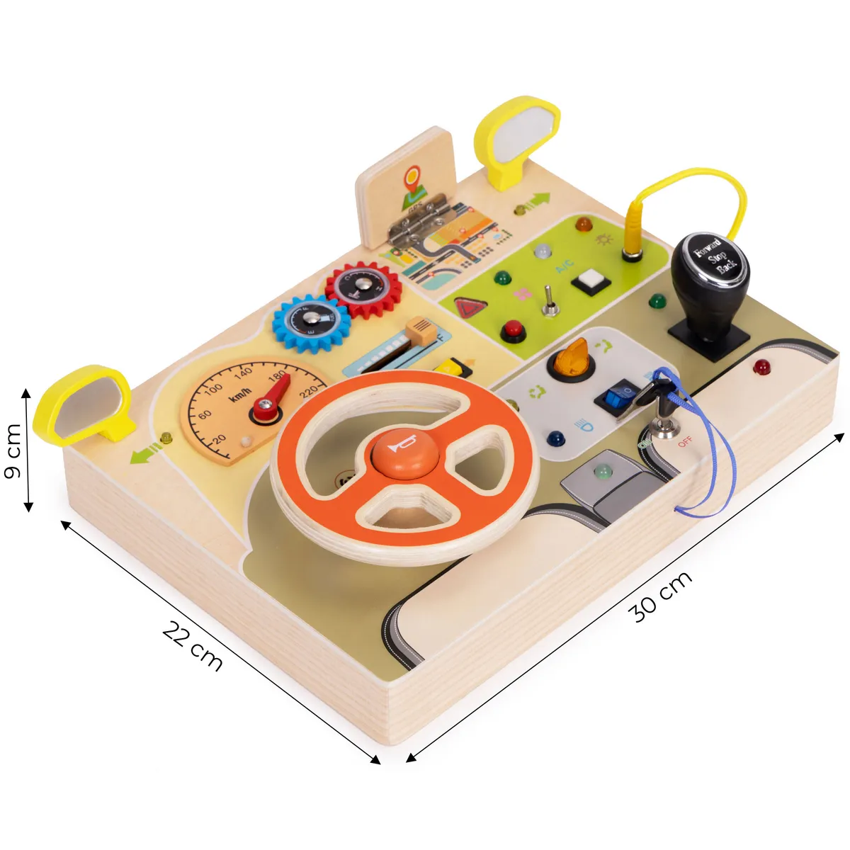 Oktatójáték, ECOTOYS HM328236, autós műszerfal – 5. kép Oktatójáték, ECOTOYS HM328236, autós műszerfal – 5. kép