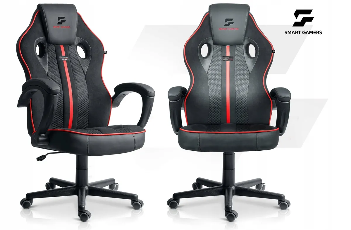 Gamer szék, Sofotel Master, fekete/piros – 2. kép