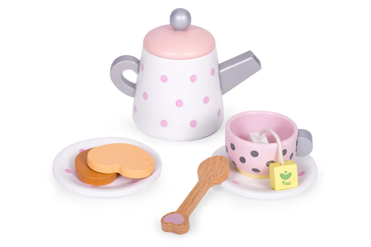 Játék teáskészlet, ECOTOYS W10D824, 15 db – 2. kép Játék teáskészlet, ECOTOYS W10D824, 15 db – 2. kép