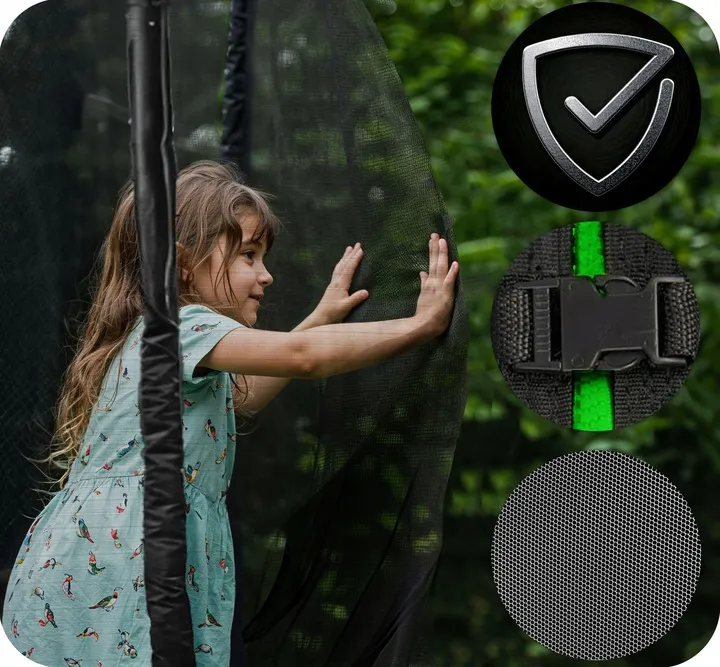 Kerti trambulin, Neo-Sport, fekete/zöld – 5. kép Kerti trambulin, Neo-Sport, fekete/zöld – 5. kép