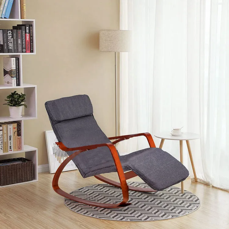 Hintaszék, ModernHome TXRC-02, szürke/barna – 3. kép Hintaszék, ModernHome TXRC-02, szürke/barna – 3. kép