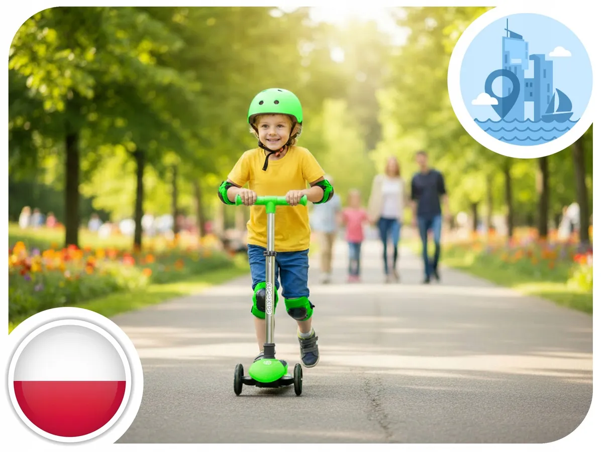 Háromkerekű roller, Ricokids Jelly, zöld – 4. kép