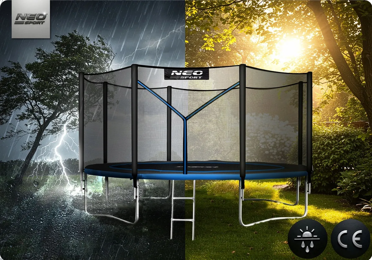 Kerti trambulin, Neo-Sport, fekete/kék – 2. kép Kerti trambulin, Neo-Sport, fekete/kék – 2. kép
