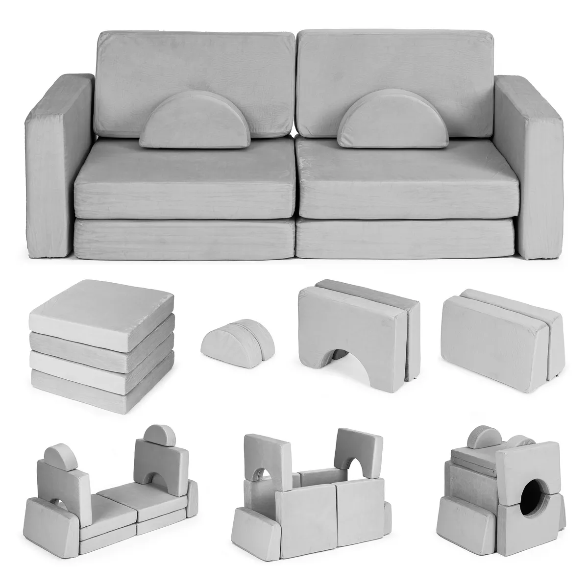 Gyerek moduláris fotel, ECOTOYS TMSRT-15, szürke – 1. kép Gyerek moduláris fotel, ECOTOYS TMSRT-15, szürke – 1. kép
