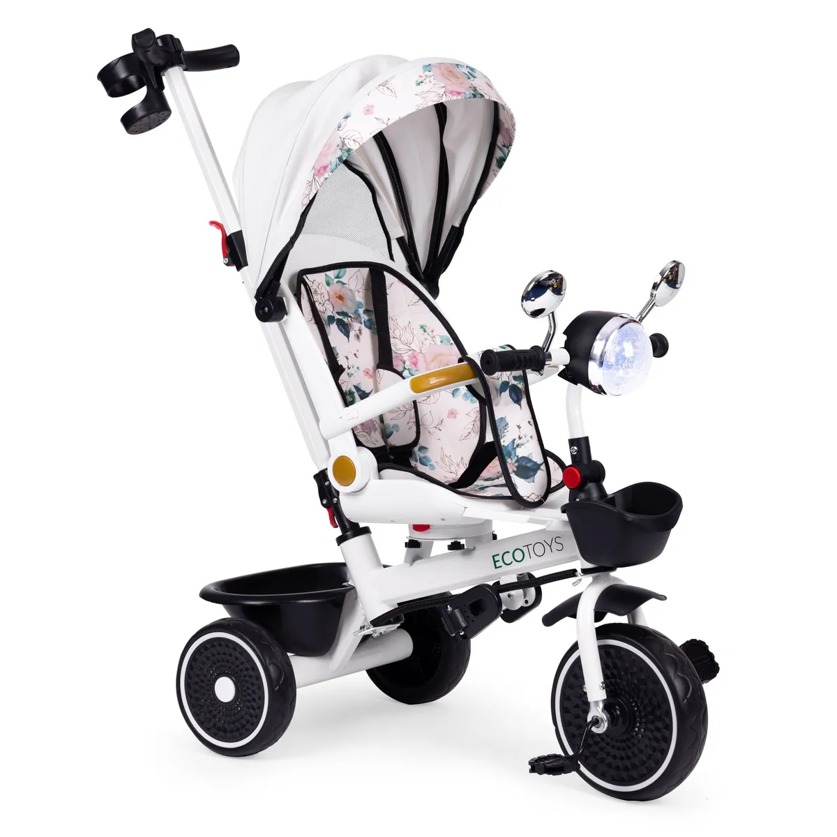 Háromkerekű tricikli, ECOTOYS WQL-186, fehér – 2. kép