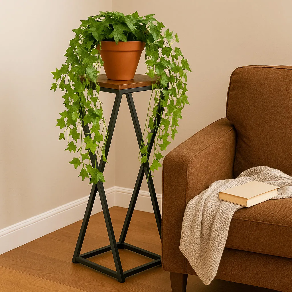Virágtartó állvány, ModernHome ME-ATS12, fekete – 4. kép Virágtartó állvány, ModernHome ME-ATS12, fekete – 4. kép