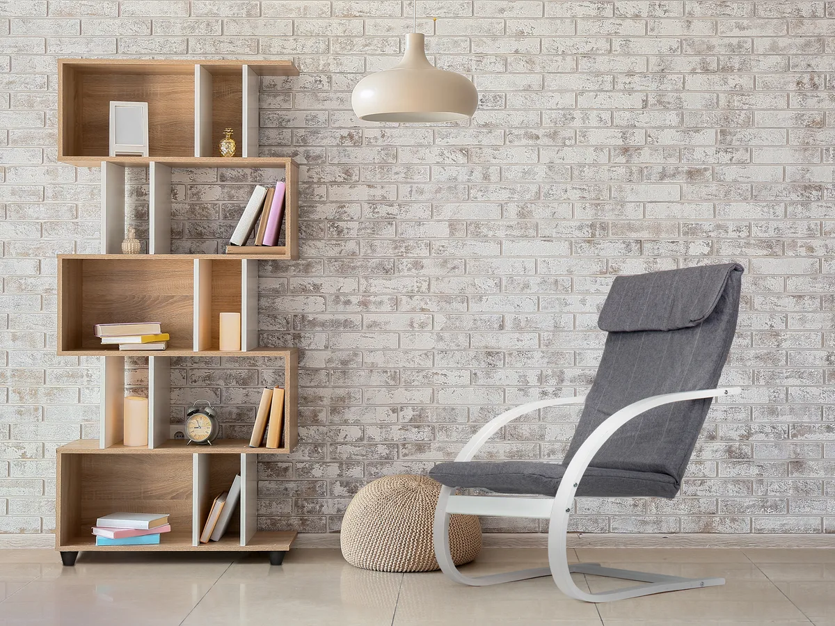 Hintaszék, ModernHome TXWQM-31, szürke/fehér – 2. kép