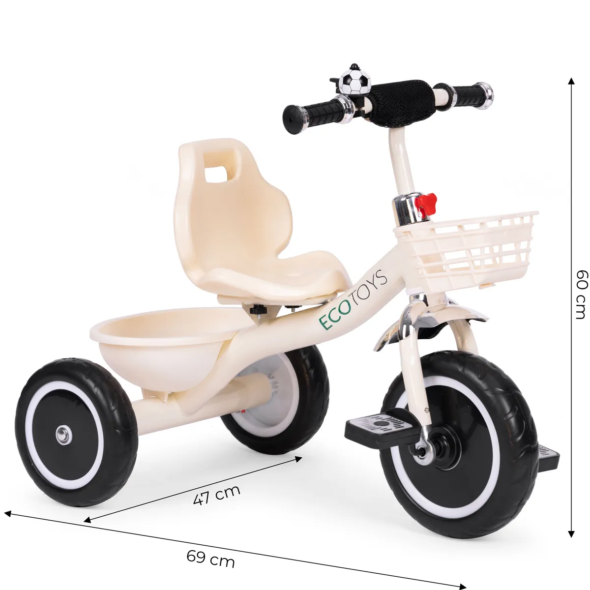 Háromkerekű tricikli, ECOTOYS WQL-1999, szürke – 5. kép Háromkerekű tricikli, ECOTOYS WQL-1999, szürke – 5. kép