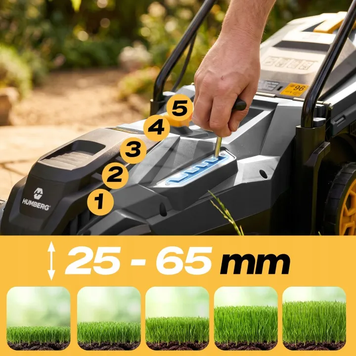 Elektromos fűnyíró, Humberg HM-612, szürke/fekete – 6. kép