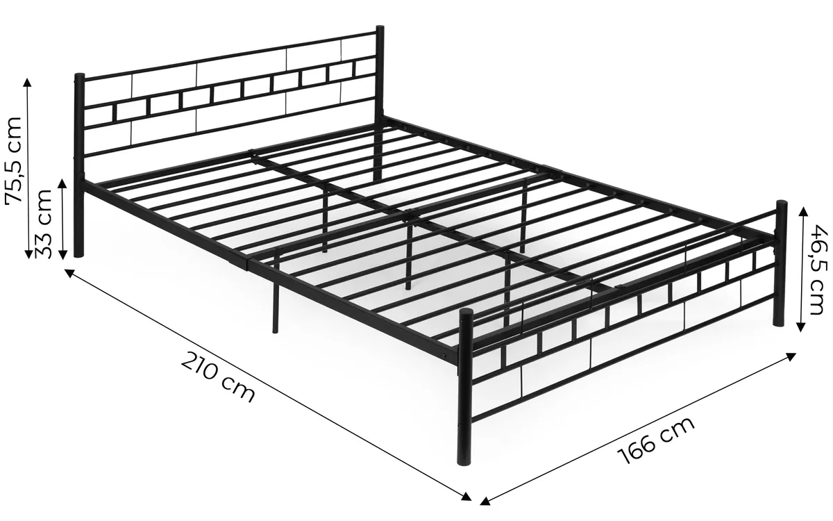 Fém ágykeret, ModernHome DNYSF404B, 160 x 200 – 4. kép Fém ágykeret, ModernHome DNYSF404B, 160 x 200 – 4. kép