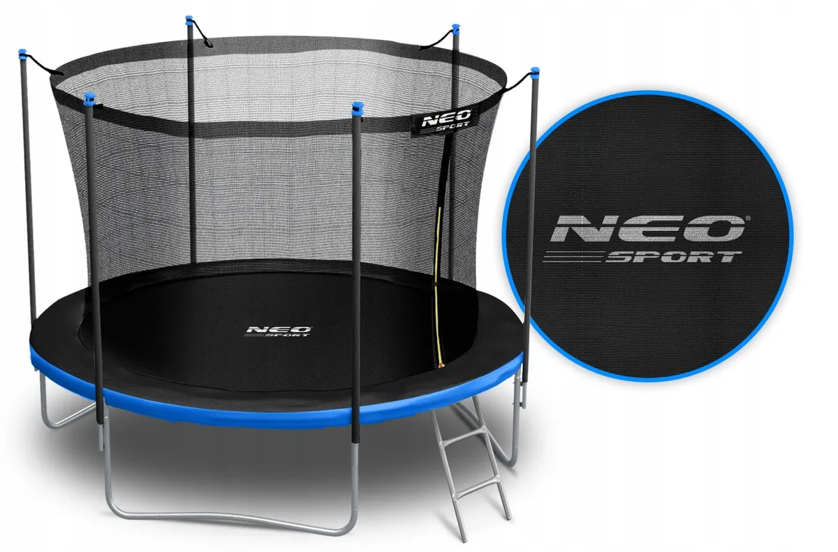 Kerti trambulin, Neo-Sport, fekete/kék – 1. kép