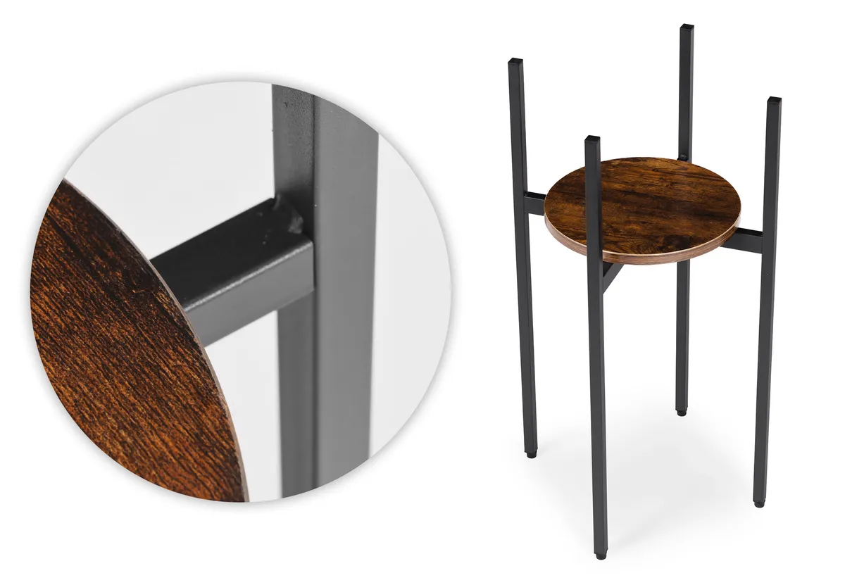 Virágtartó állvány, ModernHome ME-ATS09, fekete – 3. kép Virágtartó állvány, ModernHome ME-ATS09, fekete – 3. kép