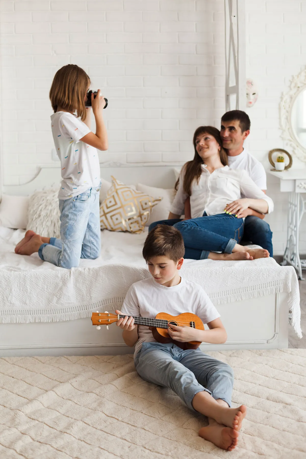 Gyerek ukulele, ECOTOYS MF019E, barna – 3. kép