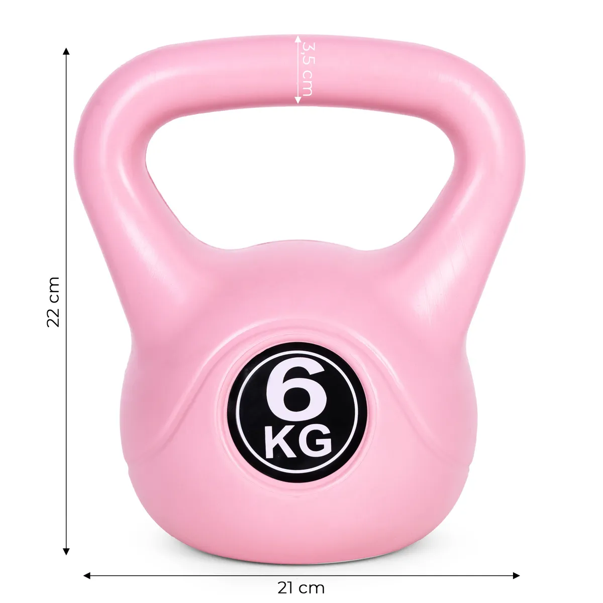 Kettlebell súlyzó, ModernHome CK-6-PK, rózsaszín – 6. kép Kettlebell súlyzó, ModernHome CK-6-PK, rózsaszín – 6. kép