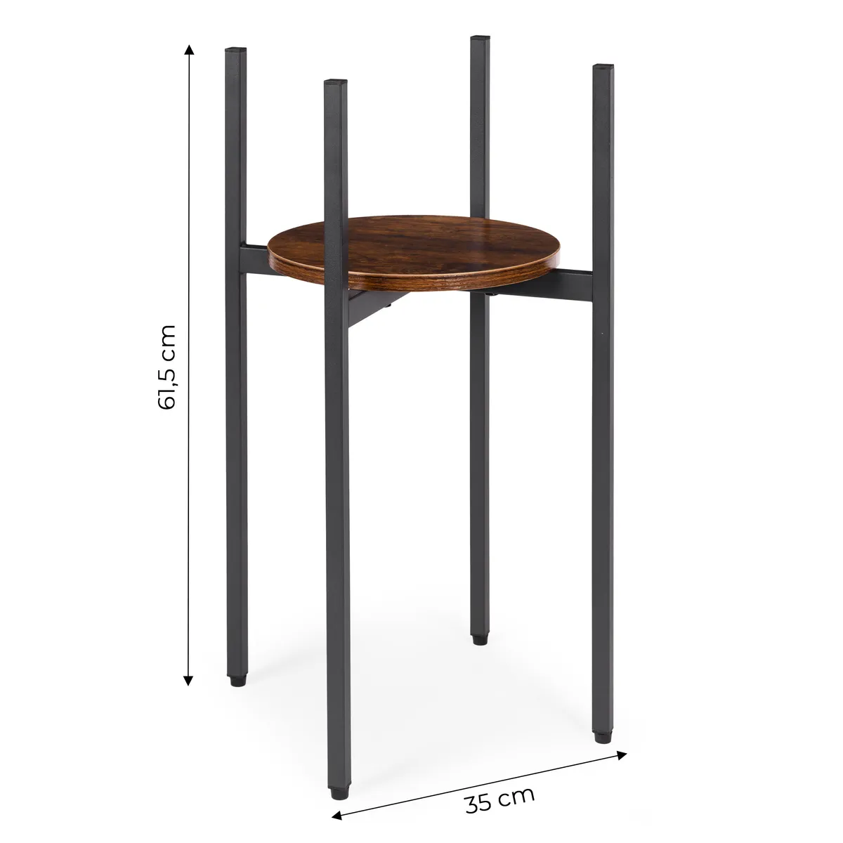 Virágtartó állvány, ModernHome ME-ATS09, fekete – 5. kép Virágtartó állvány, ModernHome ME-ATS09, fekete – 5. kép