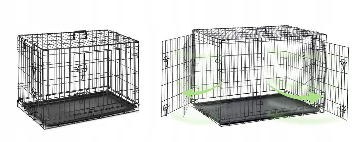 Beltéri kutyakennel, Pethaus PH-200, fekete – 3. kép