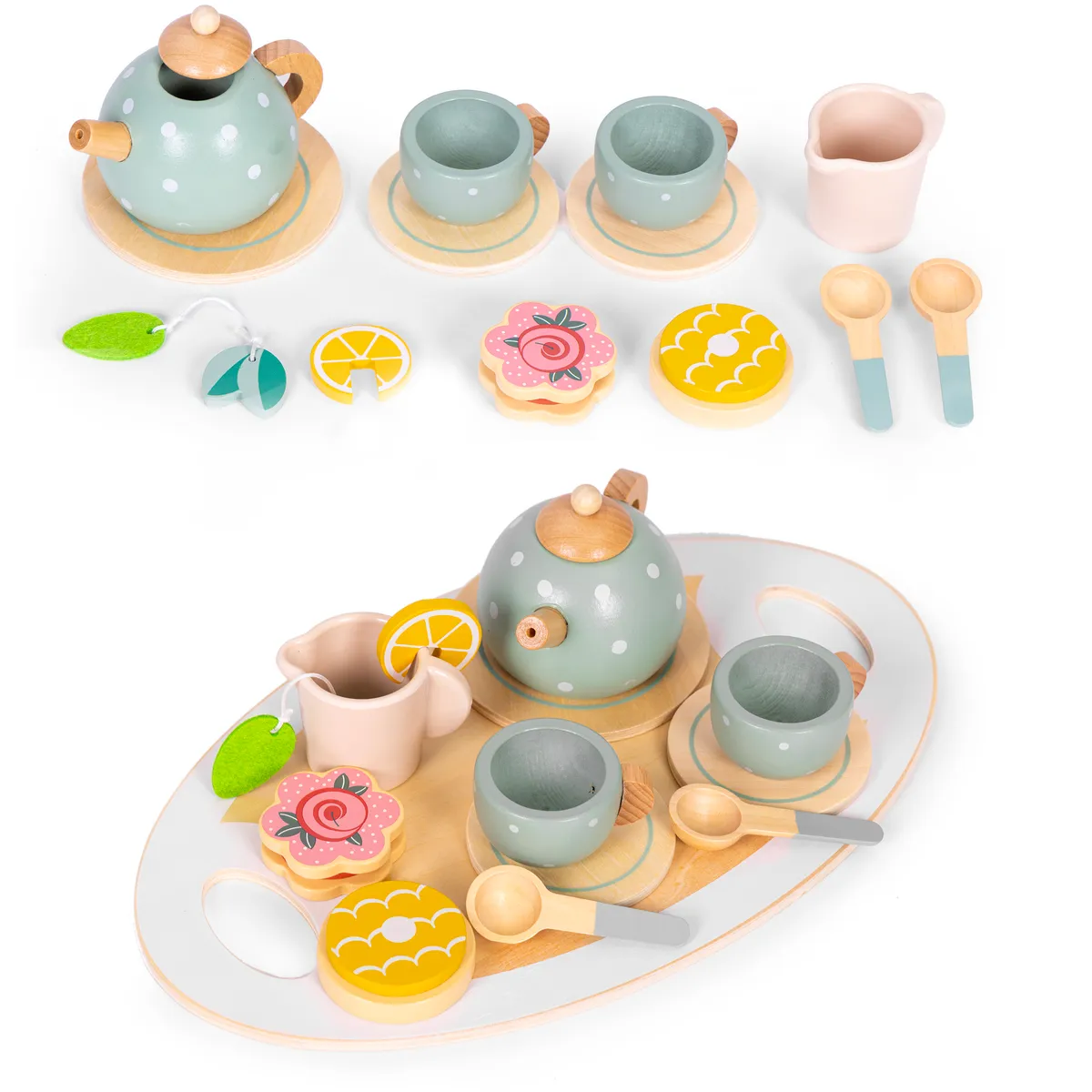 Játék teáskészlet, ECOTOYS TL643007, 14 db – 1. kép Játék teáskészlet, ECOTOYS TL643007, 14 db – 1. kép