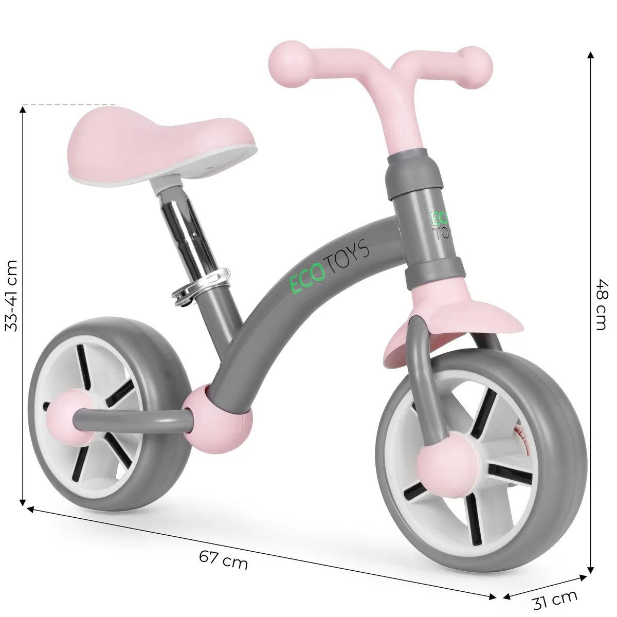 Kétkerekű futóbicikli, ECOTOYS LC-V1252, szürke – 5. kép