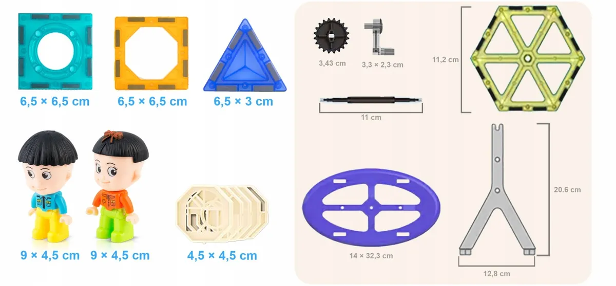 Mágneses játékkészlet, Ricokids RK-769, 71 db – 11. kép