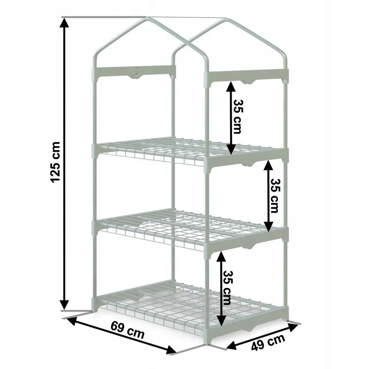 Melegágy, Plonos 4921, 69 x 49 x 125 cm – 7. kép Átlátszó PVC borítás