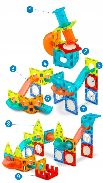 Mágneses játékkészlet, Ricokids RK-763, 75 db – 6. kép
