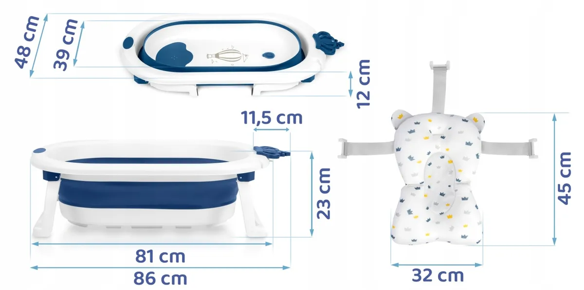 Utazó gyerekkád, Ricokids RK-286, fehér/kék – 11. kép Utazó gyerekkád, Ricokids RK-286, fehér/kék – 11. kép