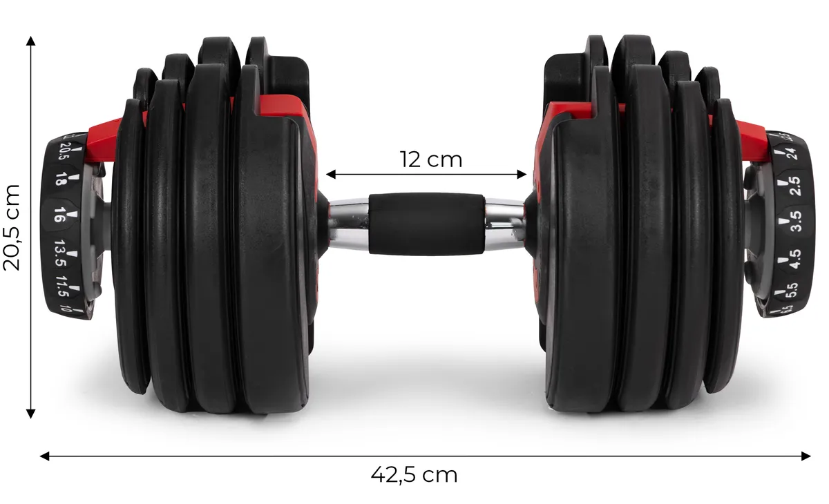 Kézisúlyzó, állítható, MOVEPRO GB-FW207-24KG – 5. kép