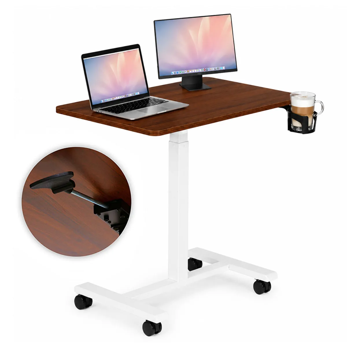 Laptopasztal, ModernHome JNI-PN01-5-16, barna – 1. kép