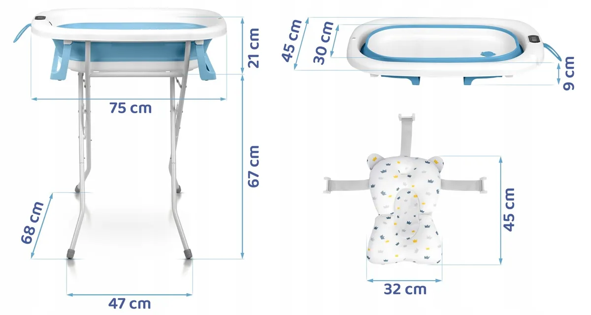 Utazó gyerekkád, Ricokids RK-287, fehér/kék – 12. kép Utazó gyerekkád, Ricokids RK-287, fehér/kék – 12. kép