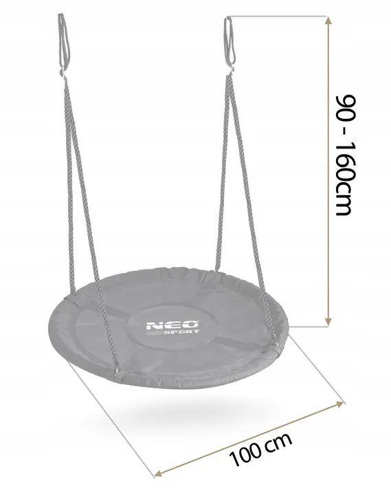 Fészekhinta, Neo-Sport NS-103, fekete – 7. kép