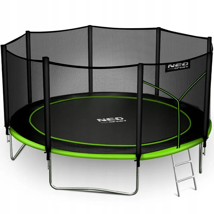 Kerti trambulin, Neo-Sport, fekete/zöld – 1. kép Kerti trambulin, Neo-Sport, fekete/zöld – 1. kép
