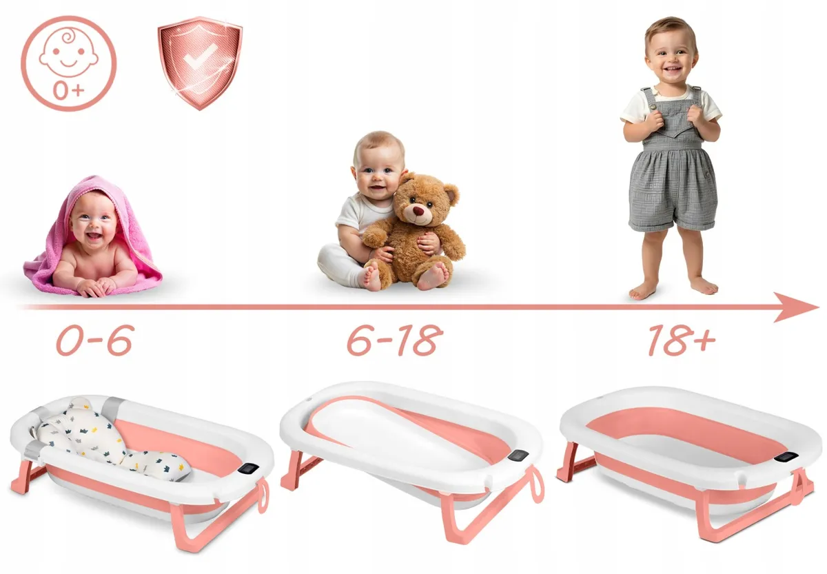 Utazó gyerekkád, Ricokids RK-287, fehér/rózsaszín – 6. kép Utazó gyerekkád, Ricokids RK-287, fehér/rózsaszín – 6. kép
