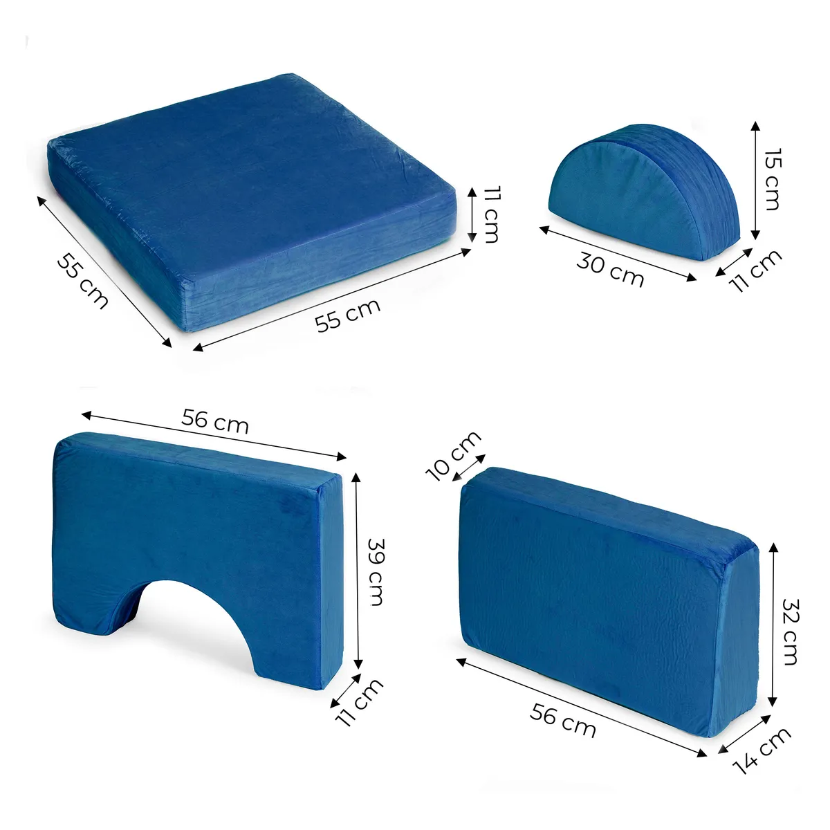 Gyerek moduláris fotel, ECOTOYS TMSRT-15-NB, kék – 6. kép