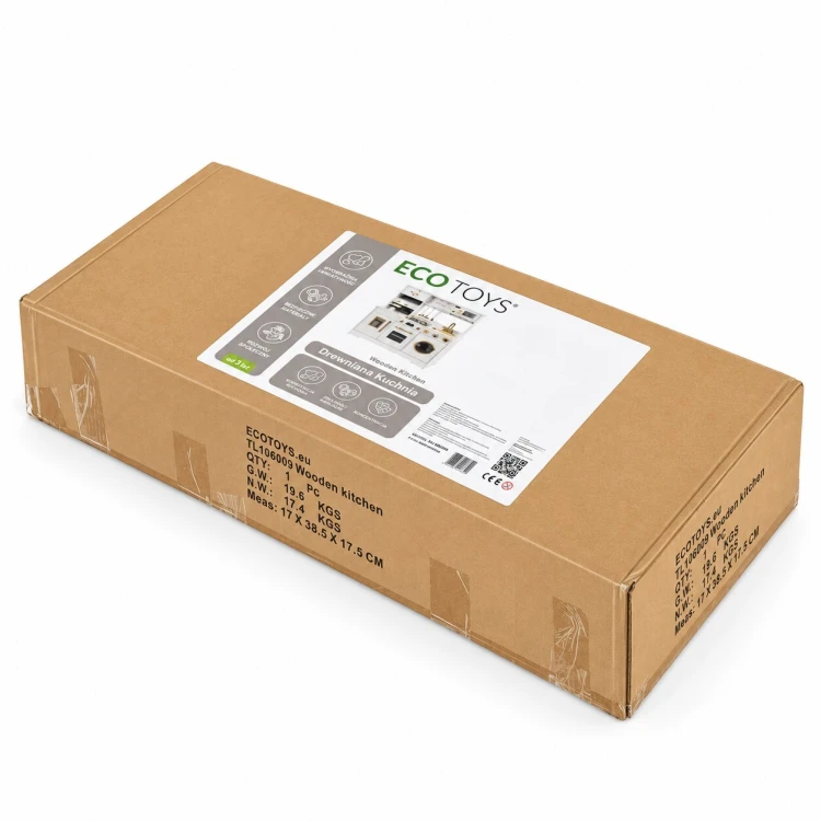 Játékkonyha, ECOTOYS TL106009, fehér – 2. kép A játékkonyha méretei