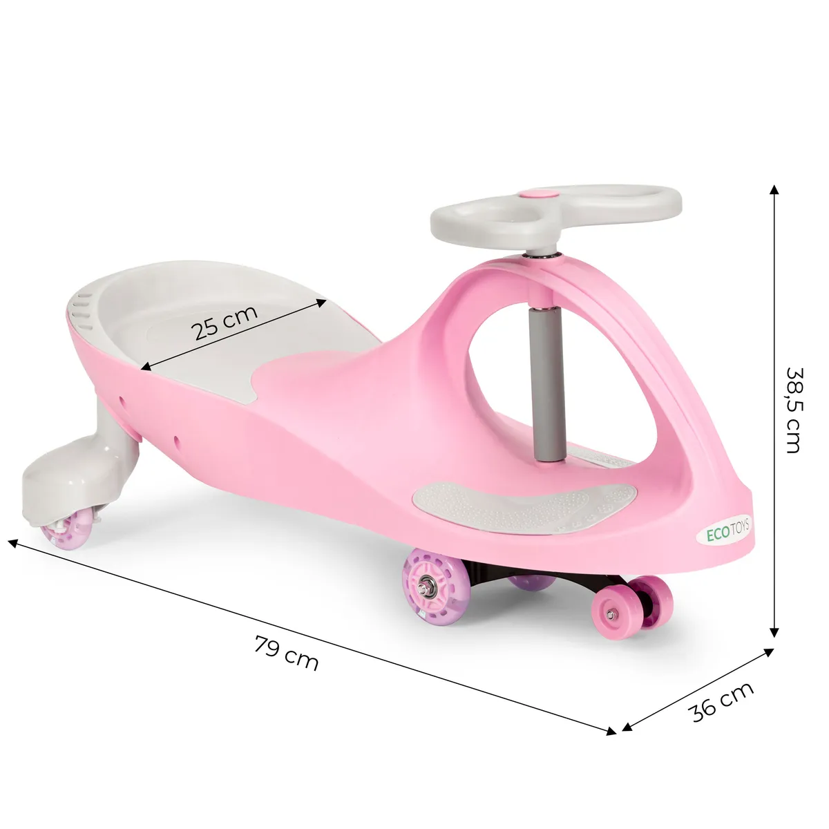 Wiggle autó, ECOTOYS YM-SW-1, rózsaszín – 5. kép