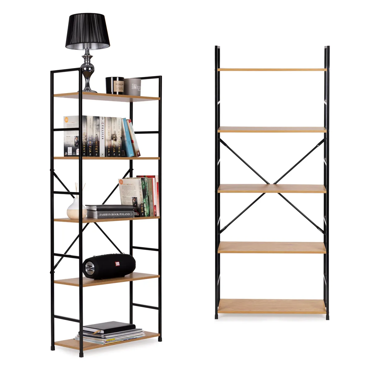 Könyvespolc, ModernHome CWJ6024144LG, 144 x 58,5 x 23,5 cm – 1. kép