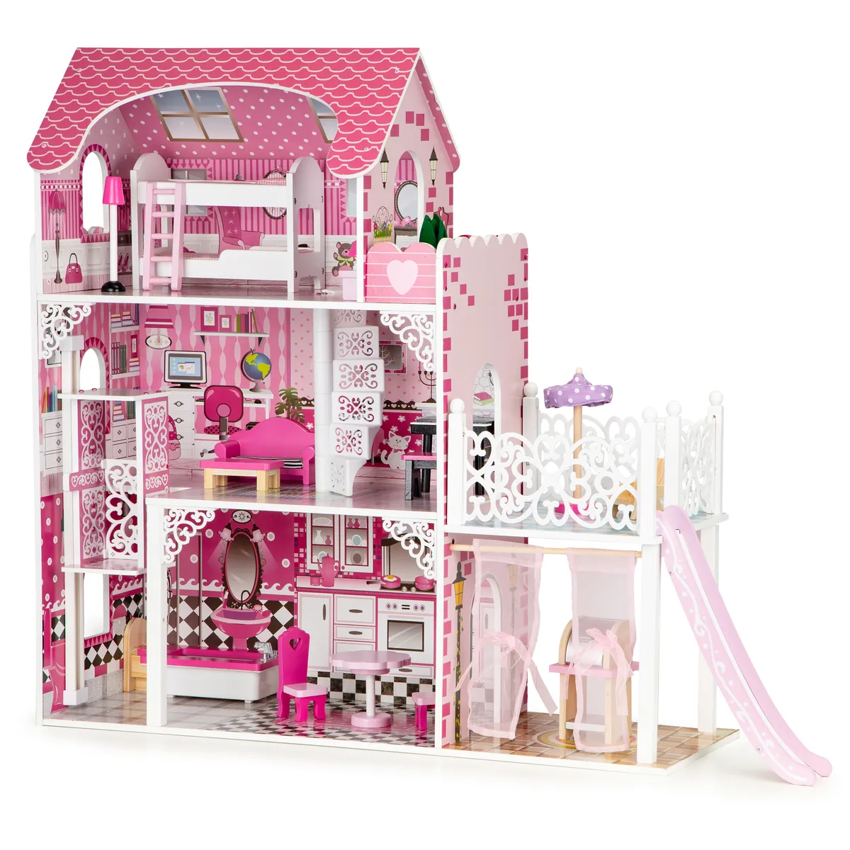 Fa babaház, ECOTOYS TL49059, 89 x 32,5 x 90 cm – 3. kép