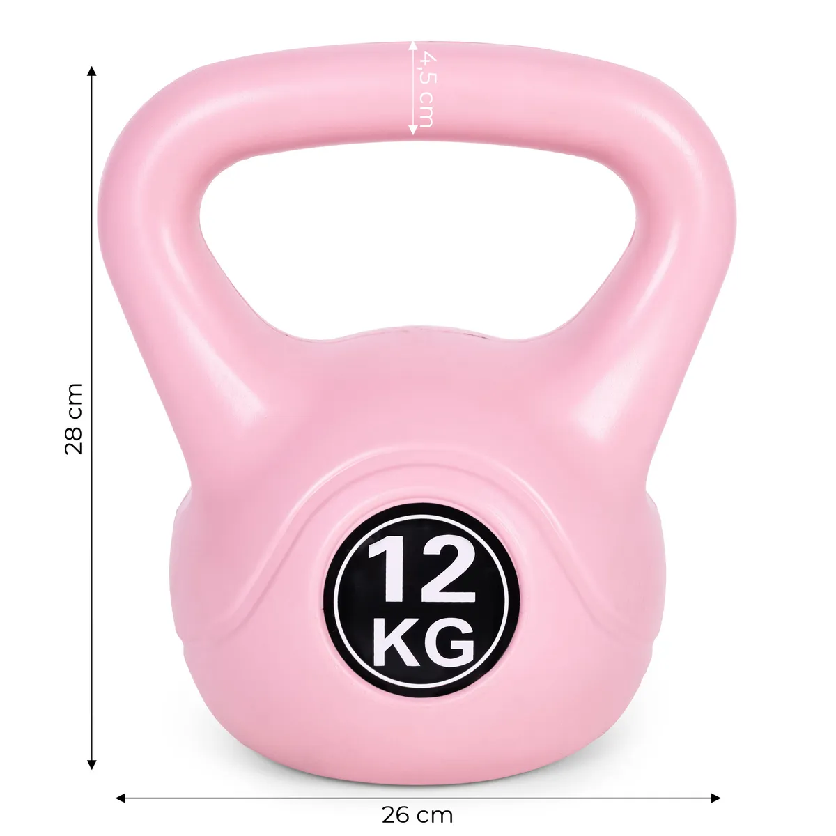 Kettlebell súlyzó, ModernHome CK-12-PK, rózsaszín – 6. kép