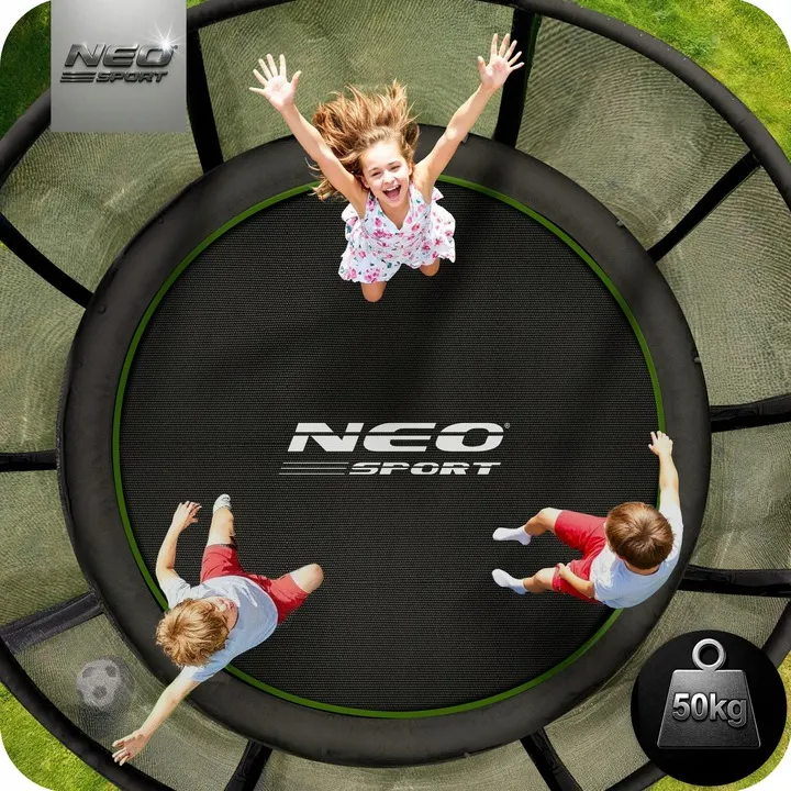 Kerti trambulin, Neo-Sport, fekete/zöld – 6. kép Kerti trambulin, Neo-Sport, fekete/zöld – 6. kép