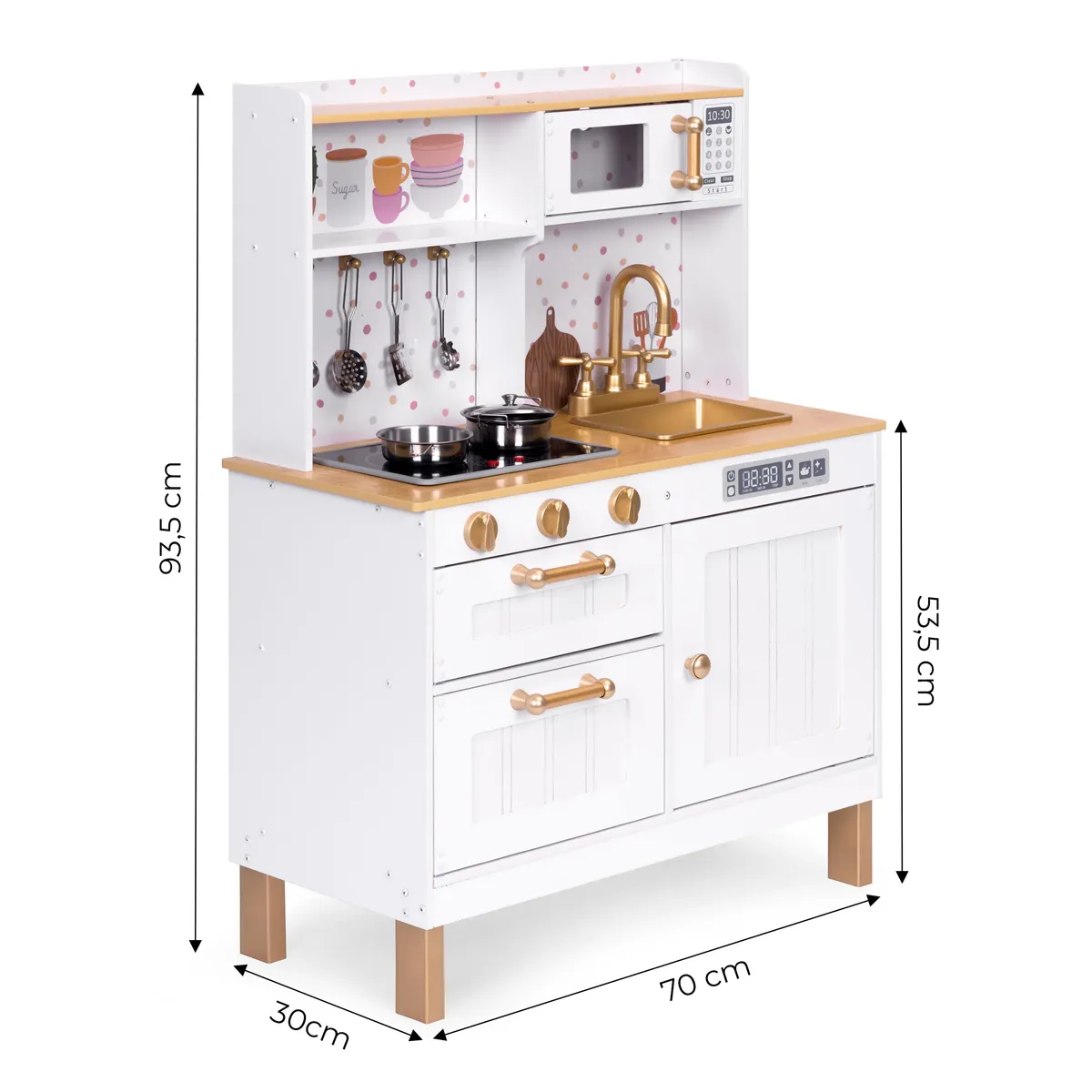 Játékkonyha, ECOTOYS, fa – 5. kép