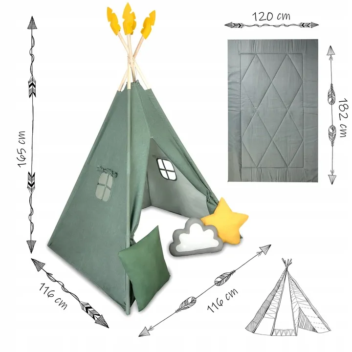 Gyereksátor, Nukido NK-406 Tipi, 116 x 116 x 165 cm – 13. kép