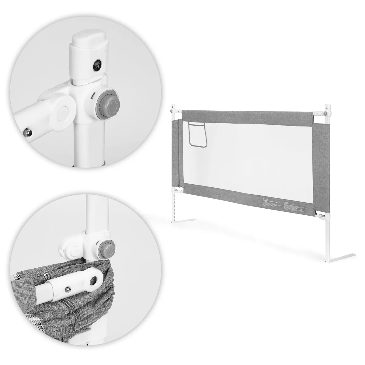 Leesésgátló ágykorlát, ECOTOYS SG-030A-GY, szürke/fehér – 5. kép