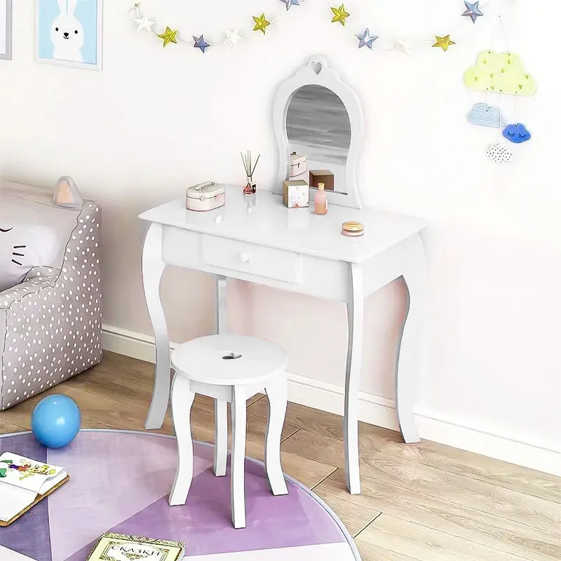 Gyermek fésülködőasztal, ECOTOYS FH-KF200011-W, 65 x 110 x 43 cm – 2. kép Fésülködőasztal – játék